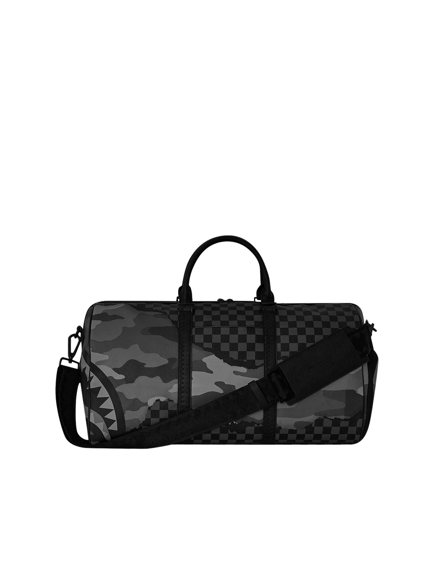 Sprayground Split Up Camo Tear Duffle Large Nero