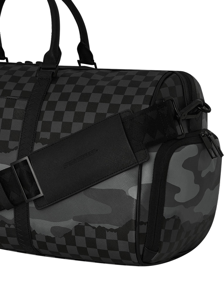 Sprayground Split Up Camo Tear Duffle Large Nero