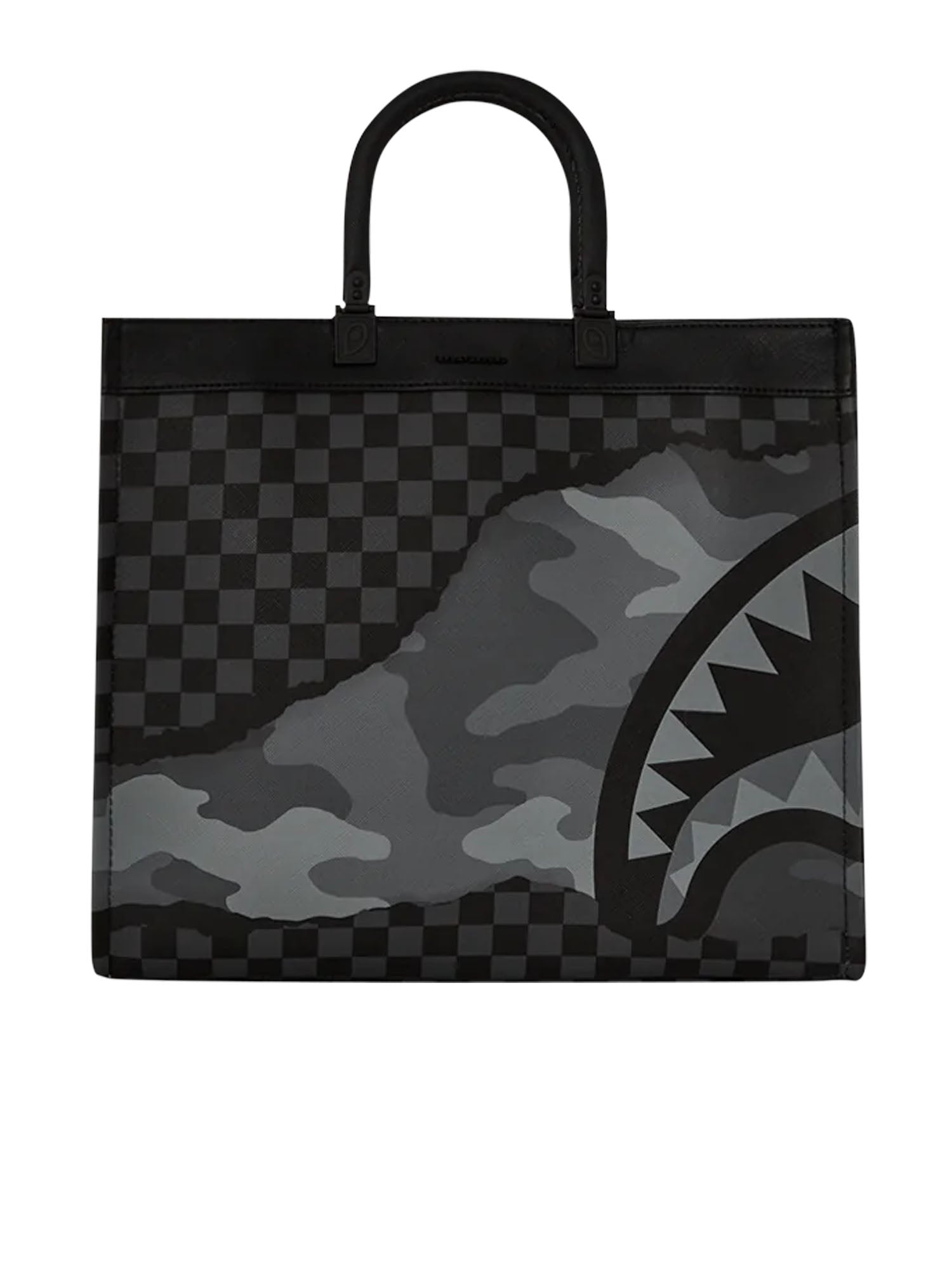 Sprayground Split Up Camo Tear Tortuga Tote Nero