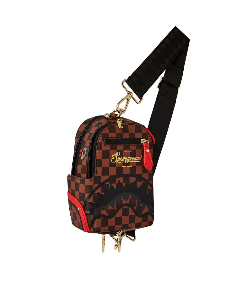 Sprayground Takeover The Throne Backpack Sling Marrone