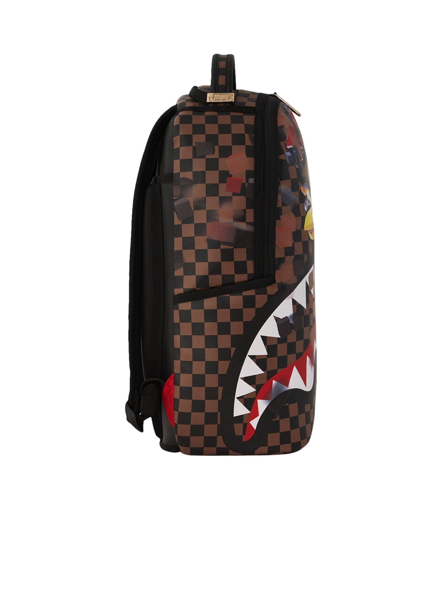 Sprayground Transformers Checkered Backpack Marrone