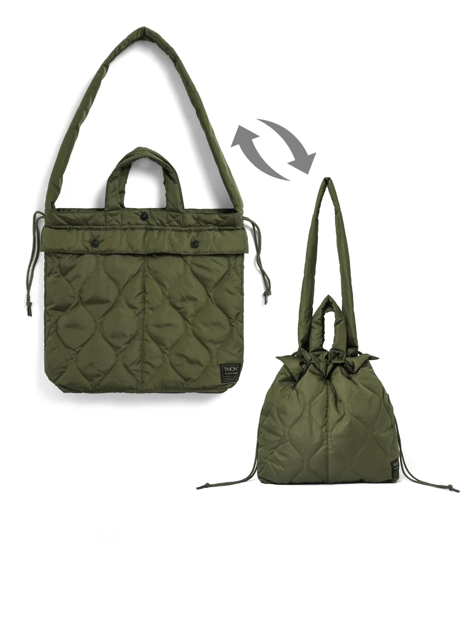 Taion Borsa Military Down Helmet Shoulder Verde