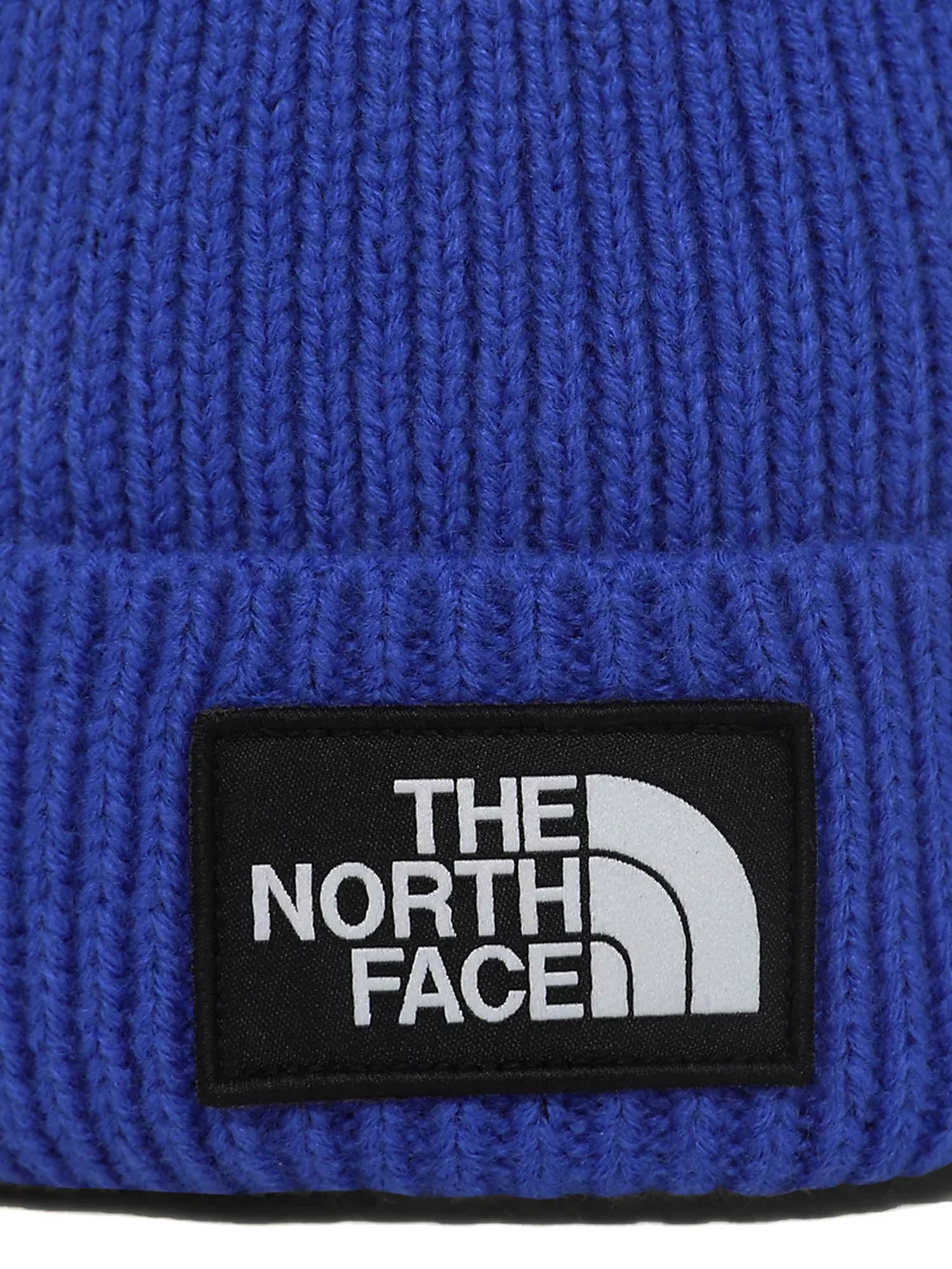 The North Face Berretto con risvolto e logo box TNF Blu