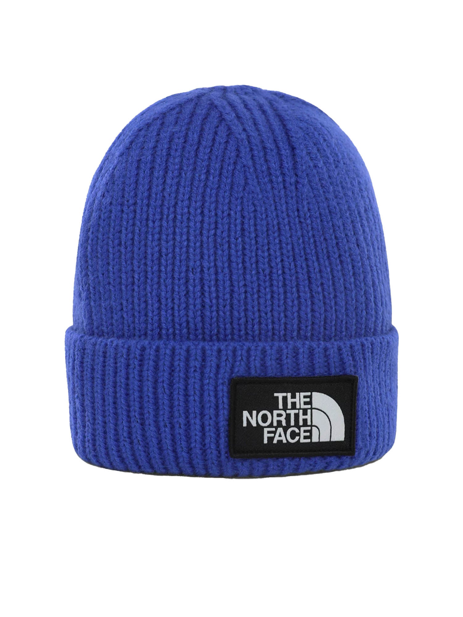 The North Face Berretto con risvolto e logo box TNF Blu