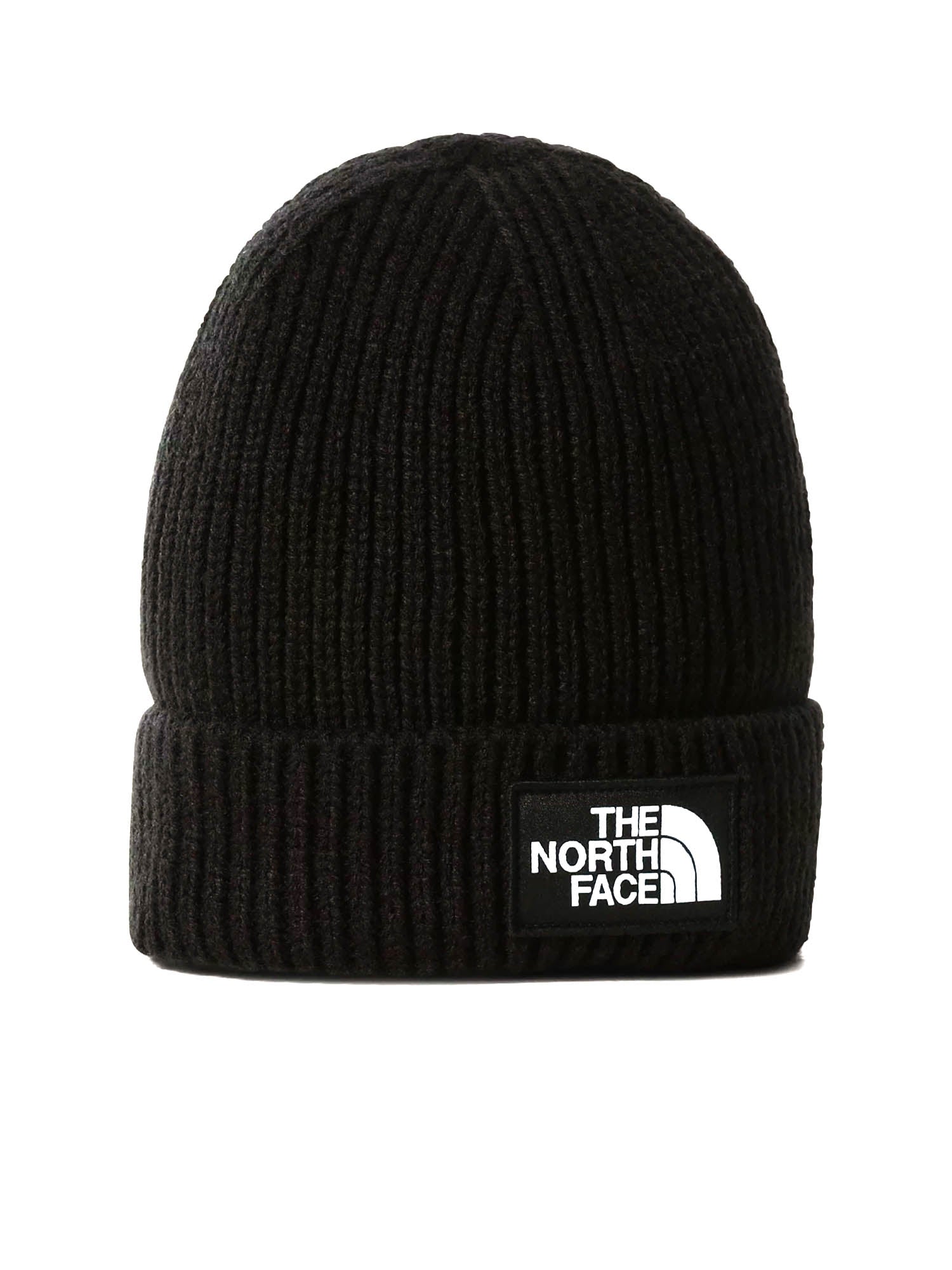 The North Face Berretto con risvolto e logo box TNF Nero