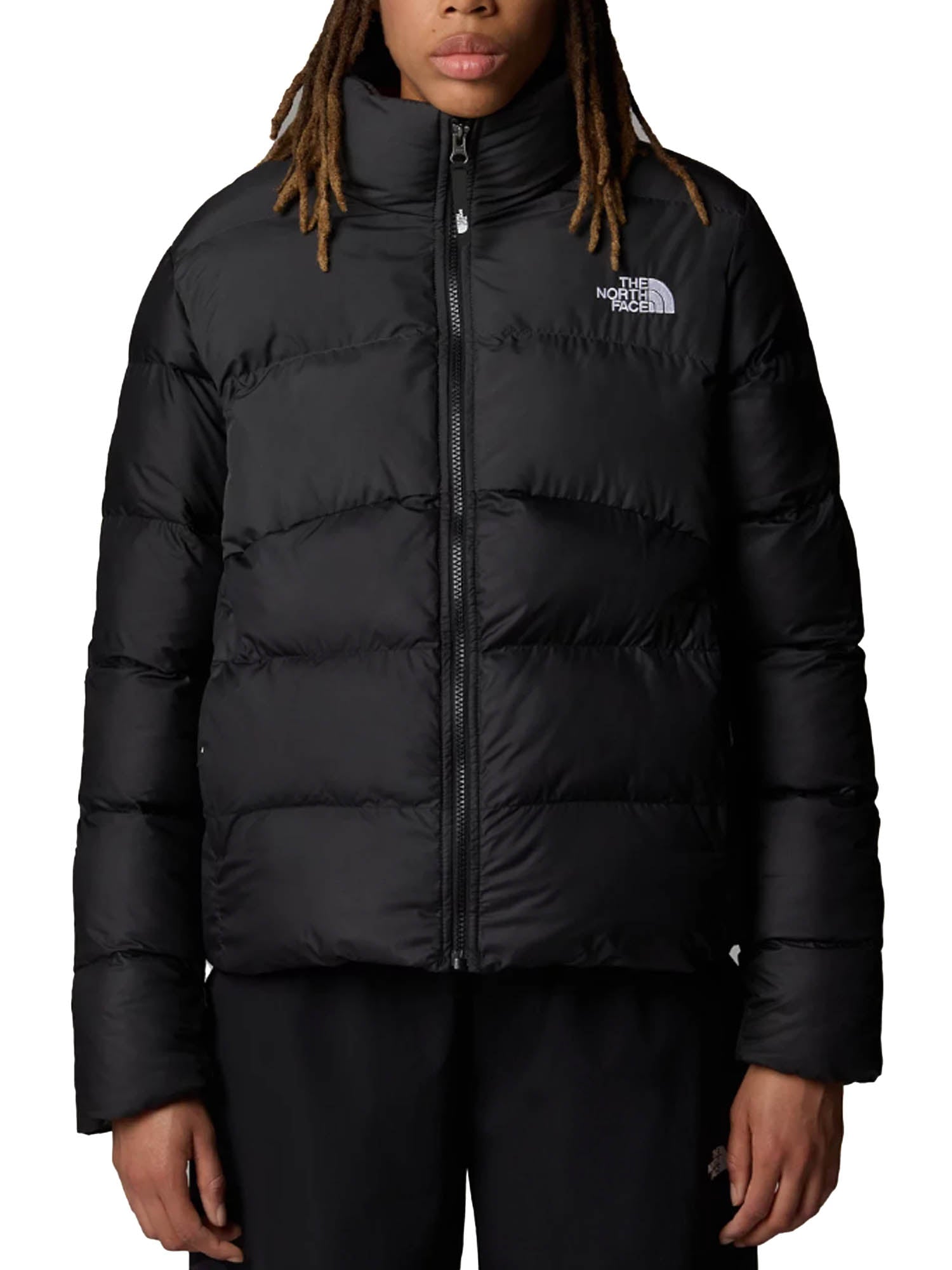 The North Face Saikuru Cropped Puffer Women's Jacket Size Medium Navy Blue Zip outlet