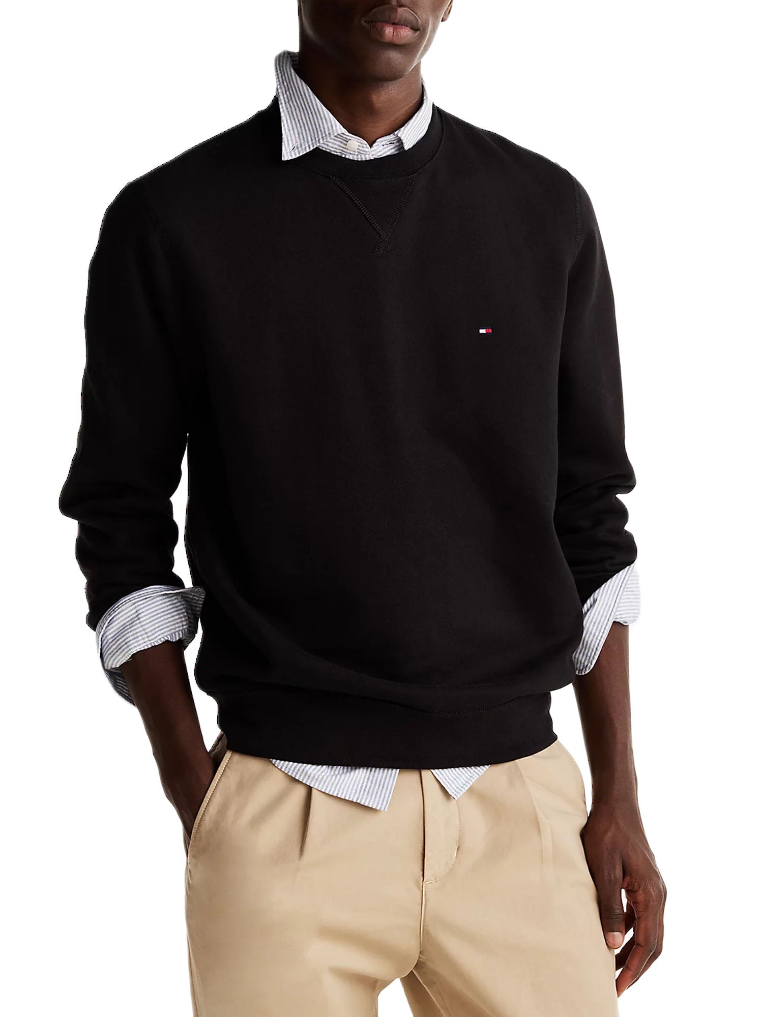 Tommy Hilfiger Essential Fleece Crewneck Nero