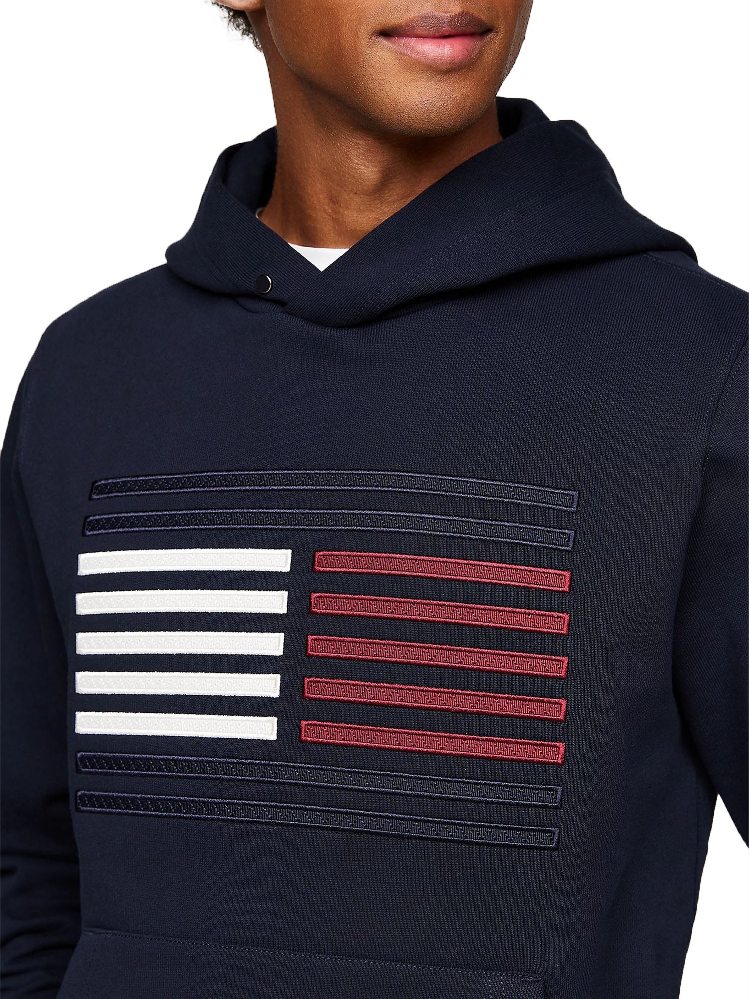 Tommy Hilfiger Grossgrain Flag Hoody Blu