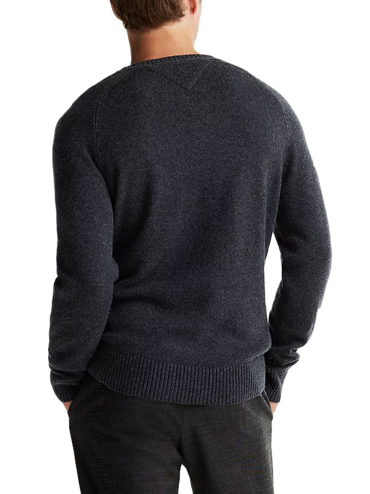 Tommy Hilfiger Lambswool Crew Neck Grigio