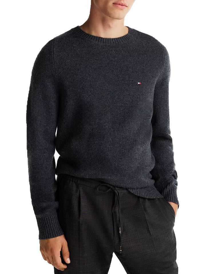 Tommy Hilfiger Lambswool Crew Neck Grigio