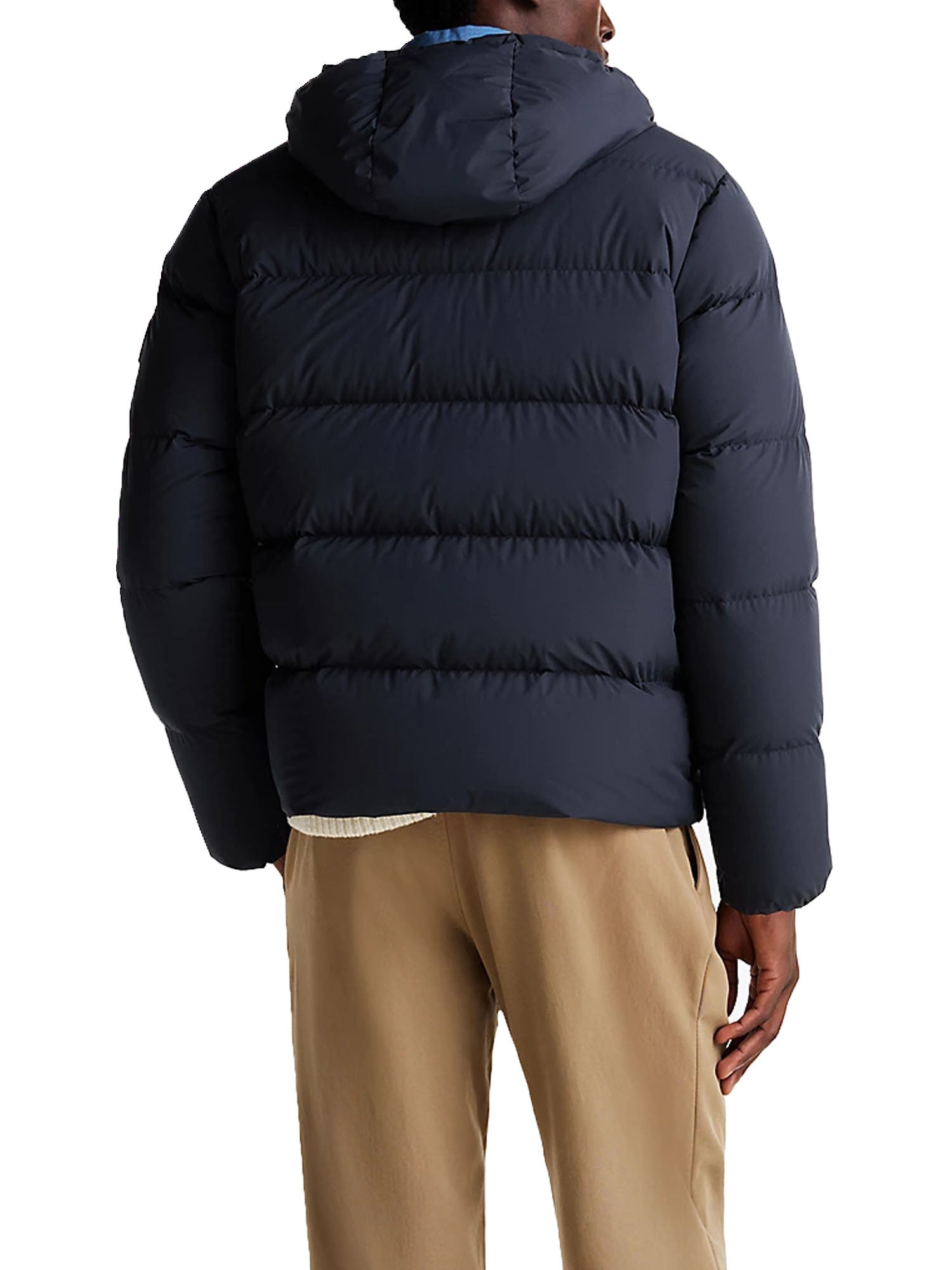 Tommy Hilfiger Mix Down Hooded Puffer Jacket Blu