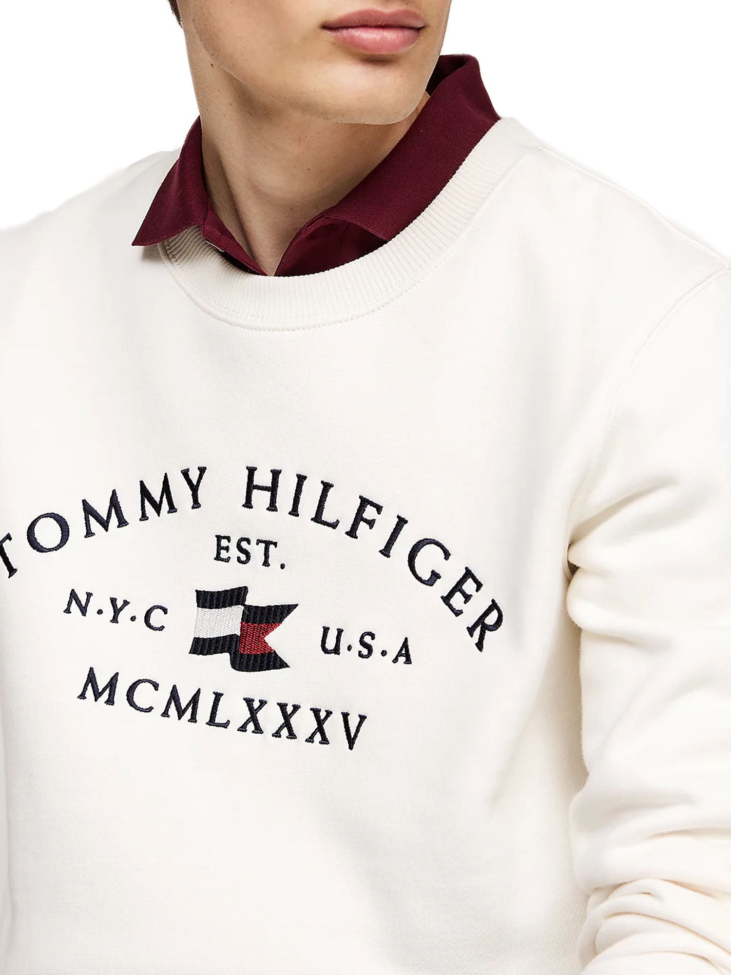 Tommy Hilfiger Nautical Arch Sweatshirt Bianco