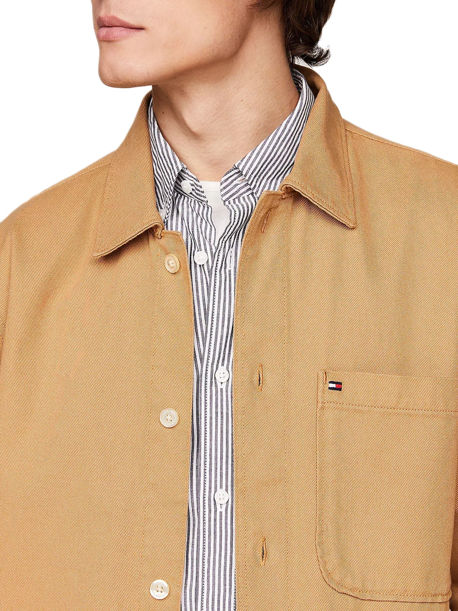 Tommy Hilfiger Twill Shirt Jacket Beige