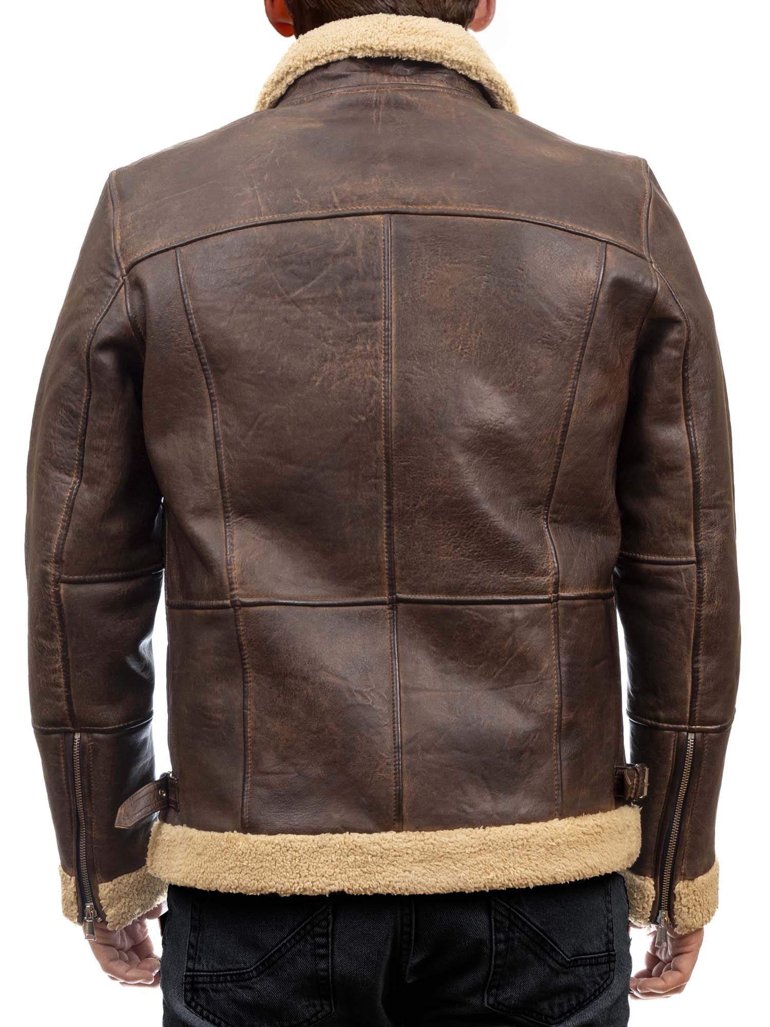 Top Gun Top Gun® Leather Jacket Marrone