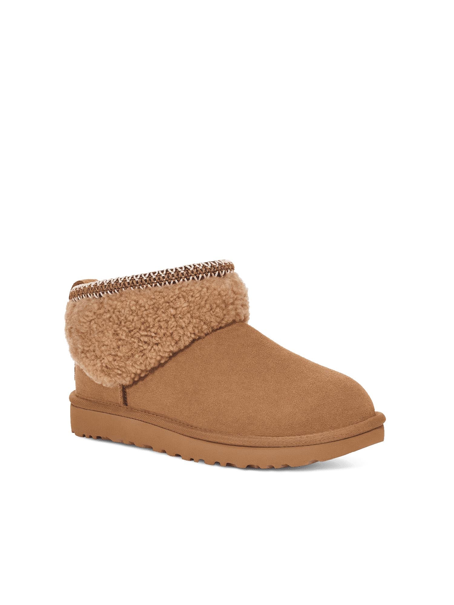 Ugg Stivali Classic Ultra Mini Maxi Curly Donna Marrone