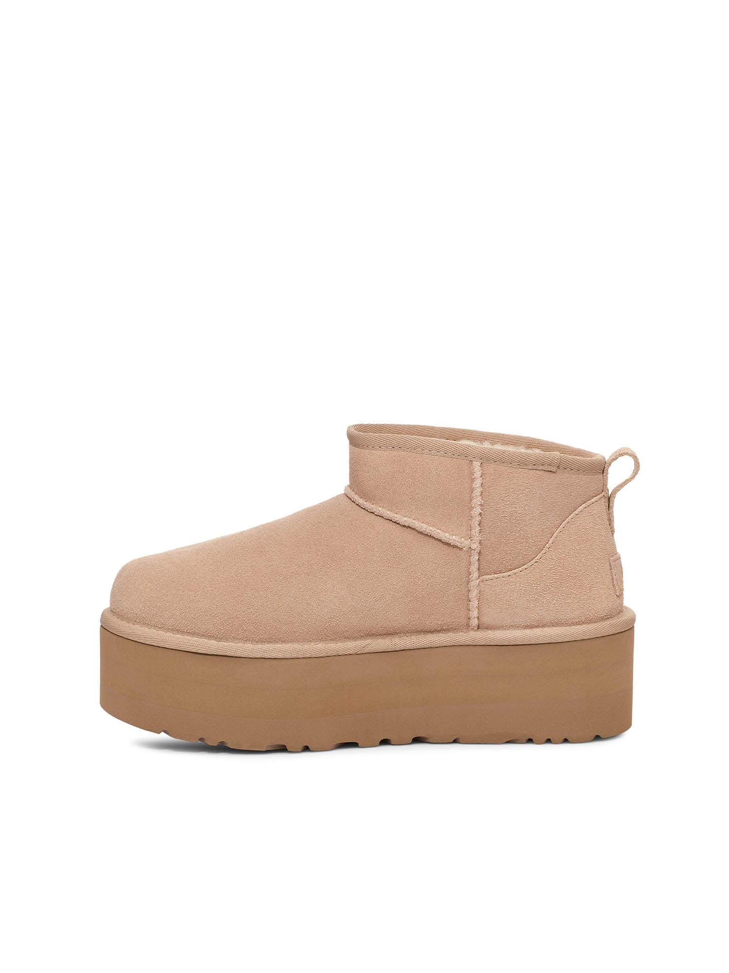 Ugg Stivali Con Plateau Classic Ultra Mini Donna Beige