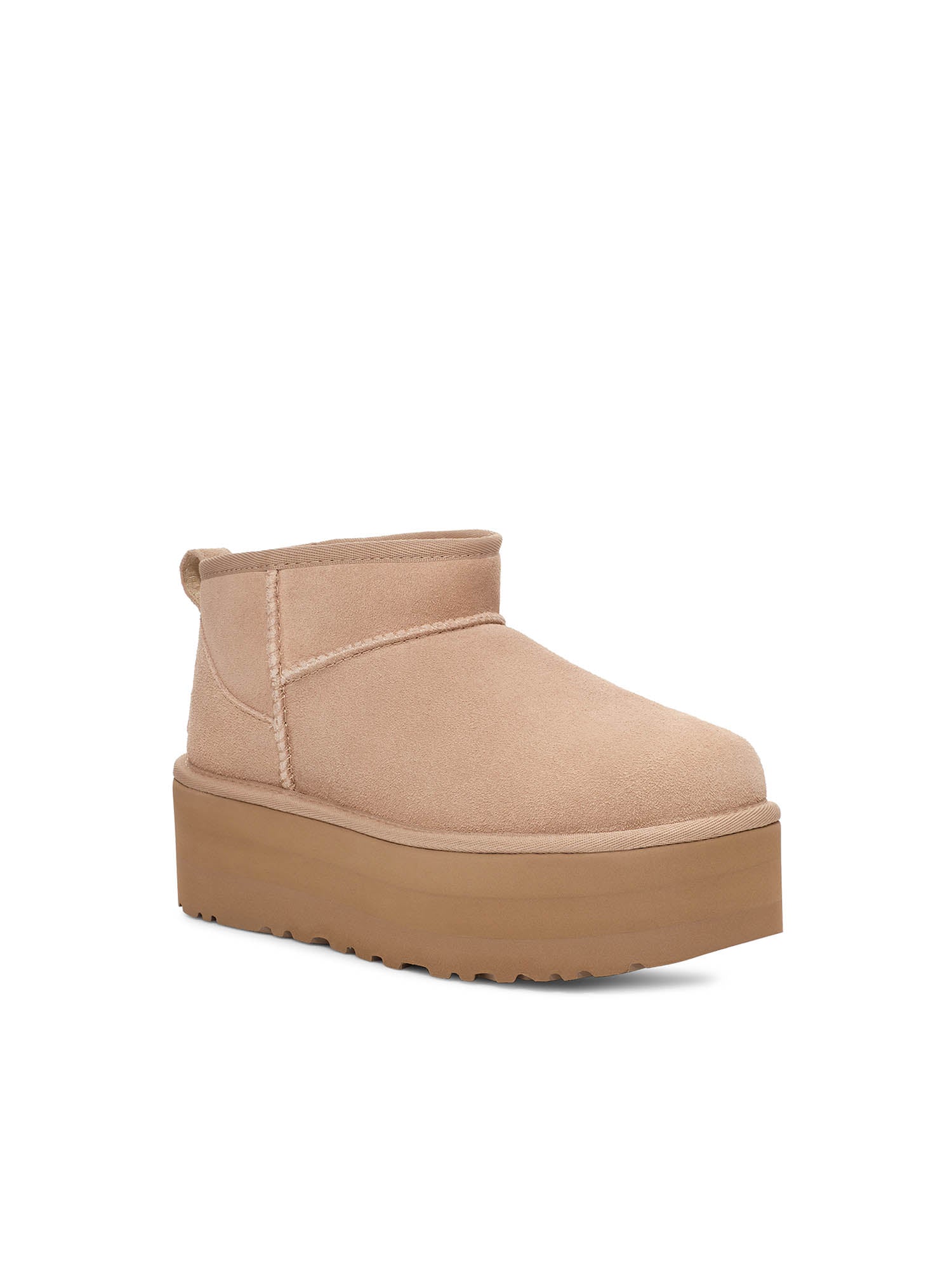 Ugg Stivali Con Plateau Classic Ultra Mini Donna Beige