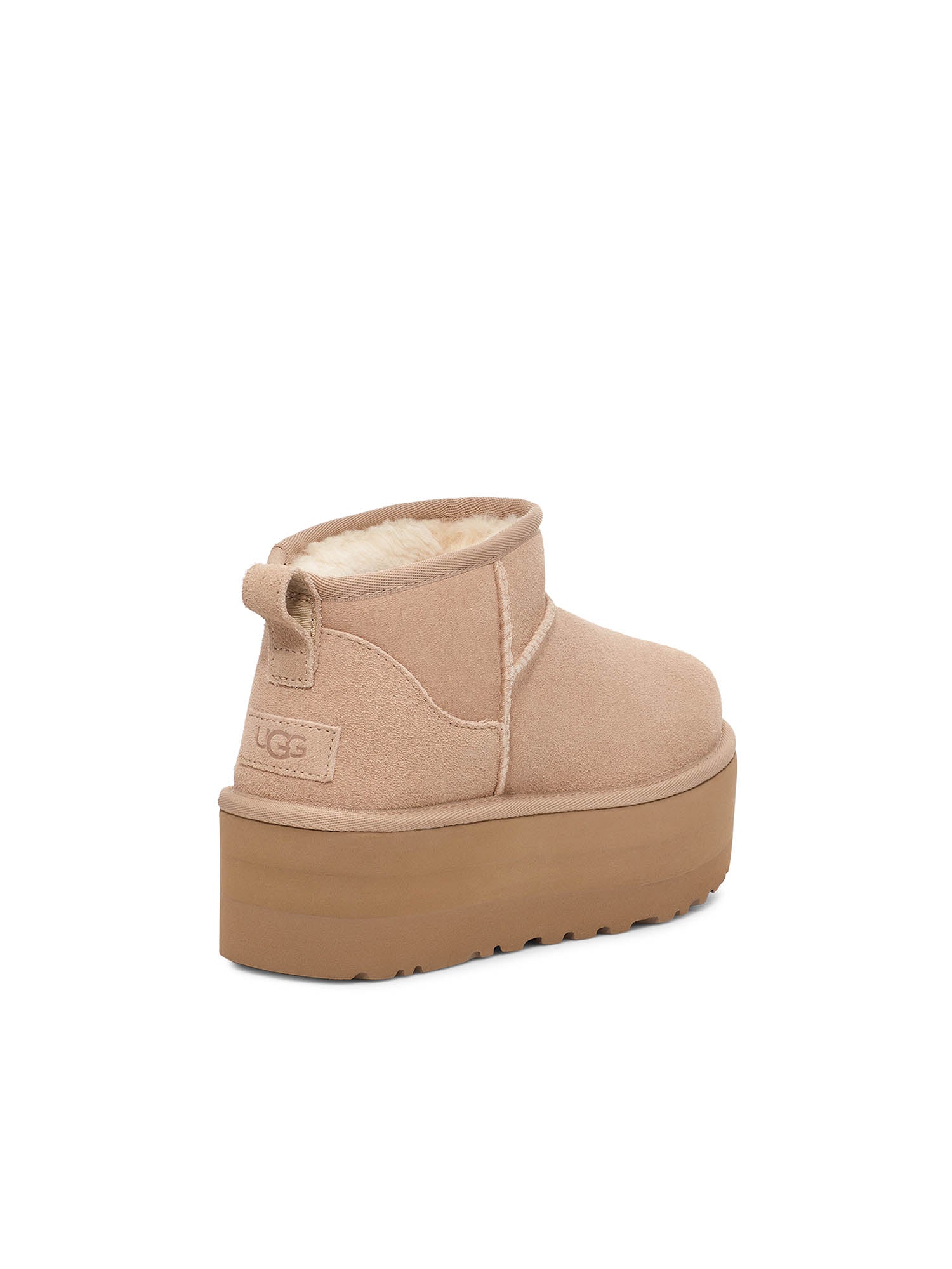 Ugg Stivali Con Plateau Classic Ultra Mini Donna Beige