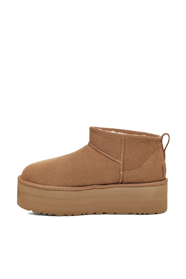 Ugg Stivali Con Plateau Classic Ultra Mini Donna Marrone