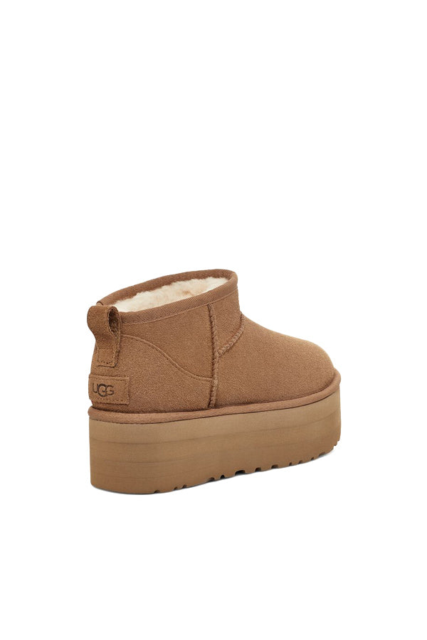 Ugg Stivali Con Plateau Classic Ultra Mini Donna Marrone