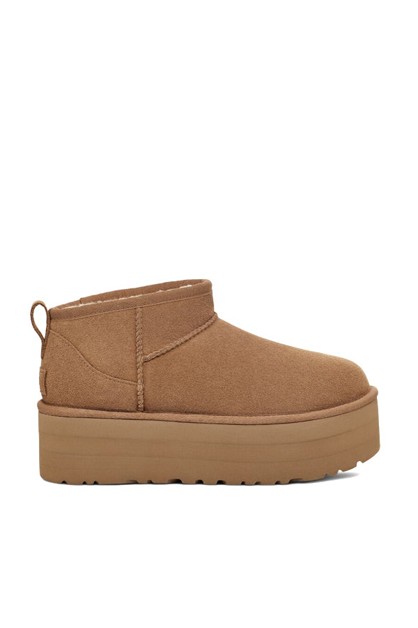 Ugg Stivali Con Plateau Classic Ultra Mini Donna Marrone