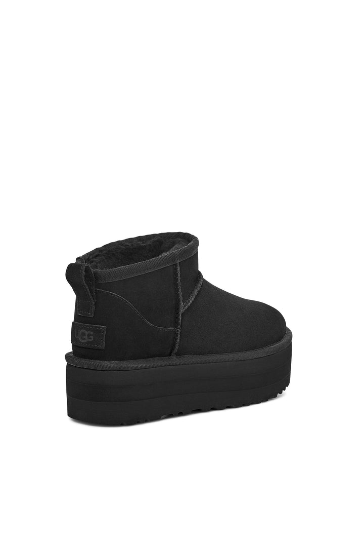 Ugg Stivali Con Plateau Classic Ultra Mini Donna Nero