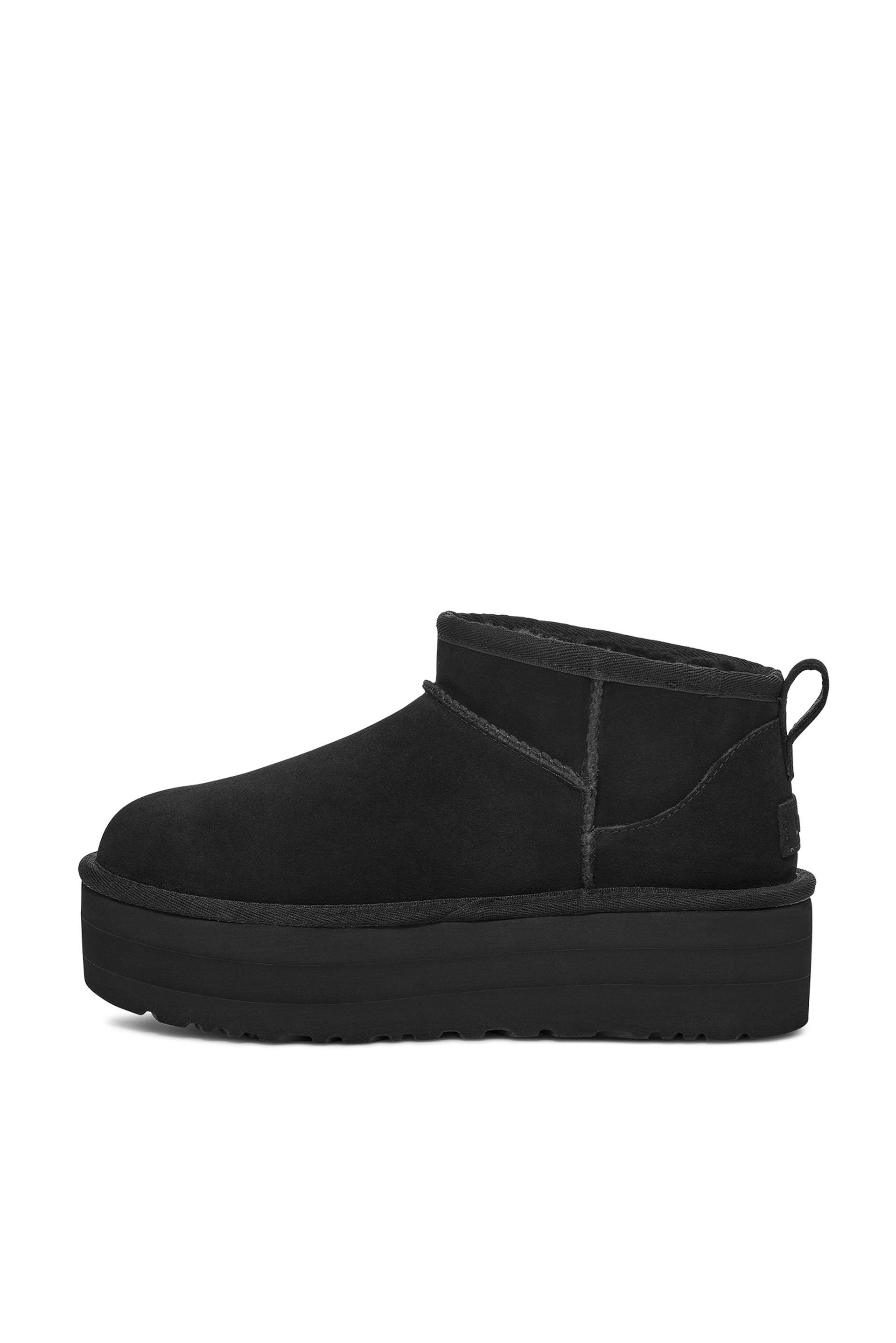 Ugg Stivali Con Plateau Classic Ultra Mini Donna Nero