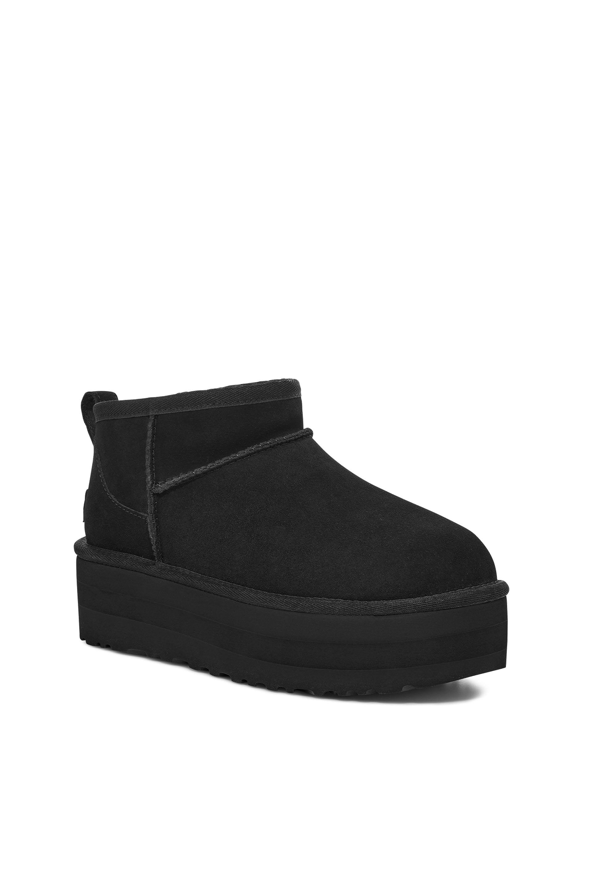 Ugg Stivali Con Plateau Classic Ultra Mini Donna Nero