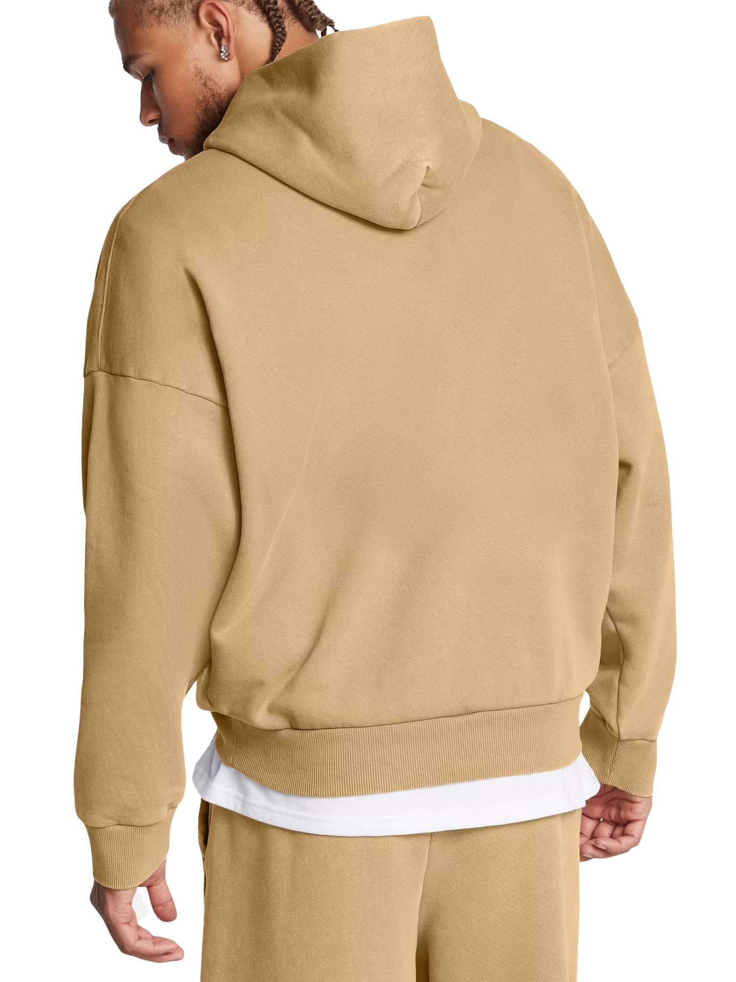 Under Armour Felpa con cappuccio oversize UA Icon Heavyweight Fleece Wash Marrone