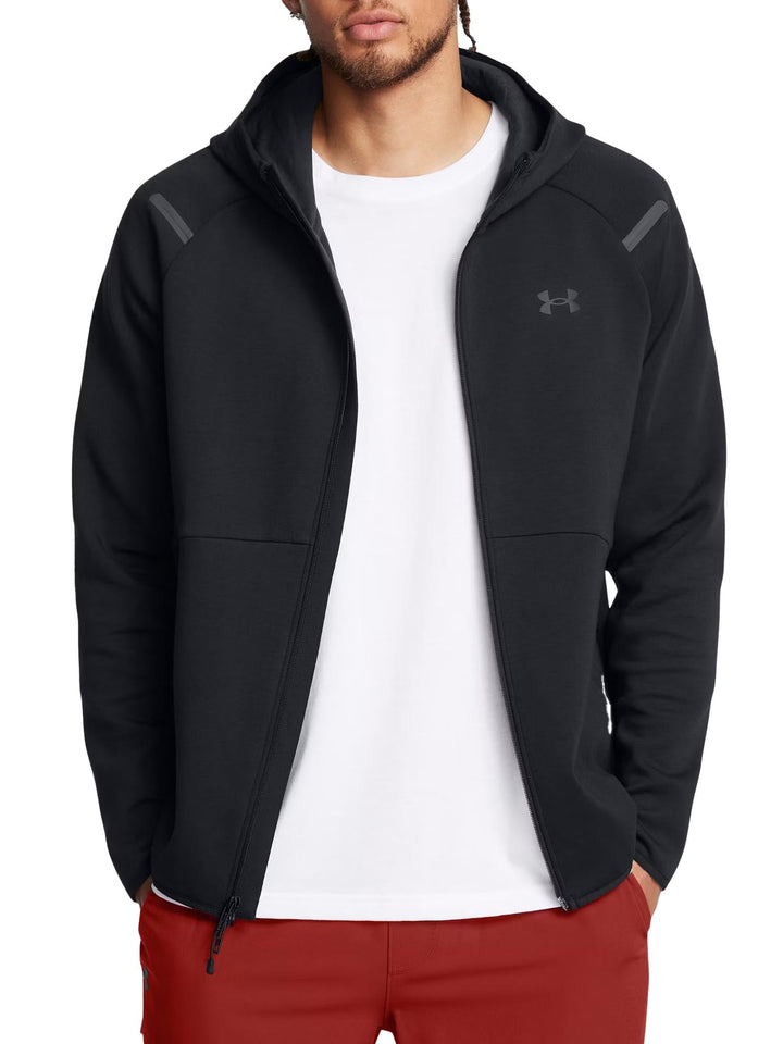 Under Armour Felpa con cappuccio UA Unstoppable Fleece Full-Zip Nero