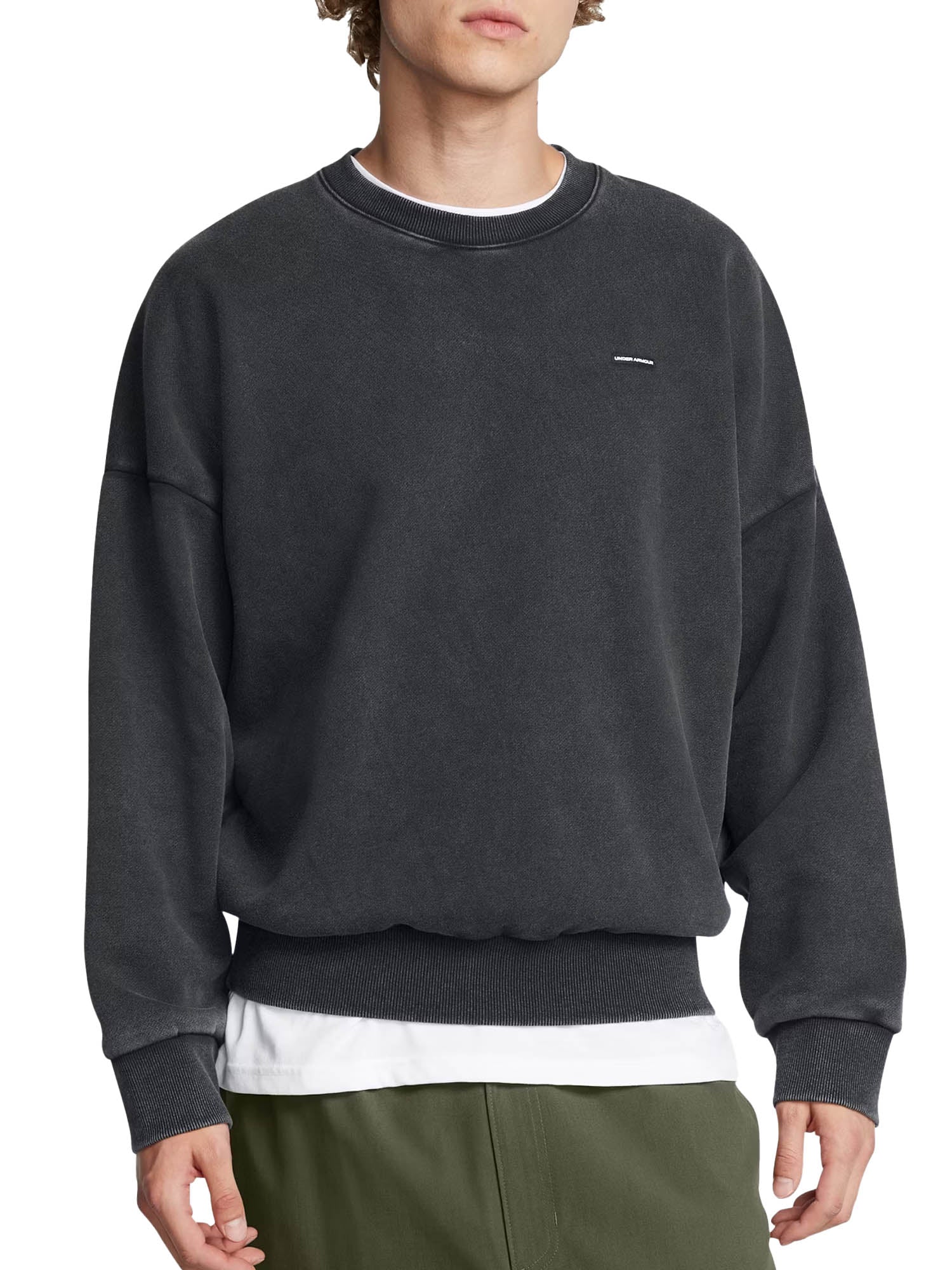 UA Icon Heavyweight Fleece Wash Oversized Crew Neck Sweatshirt