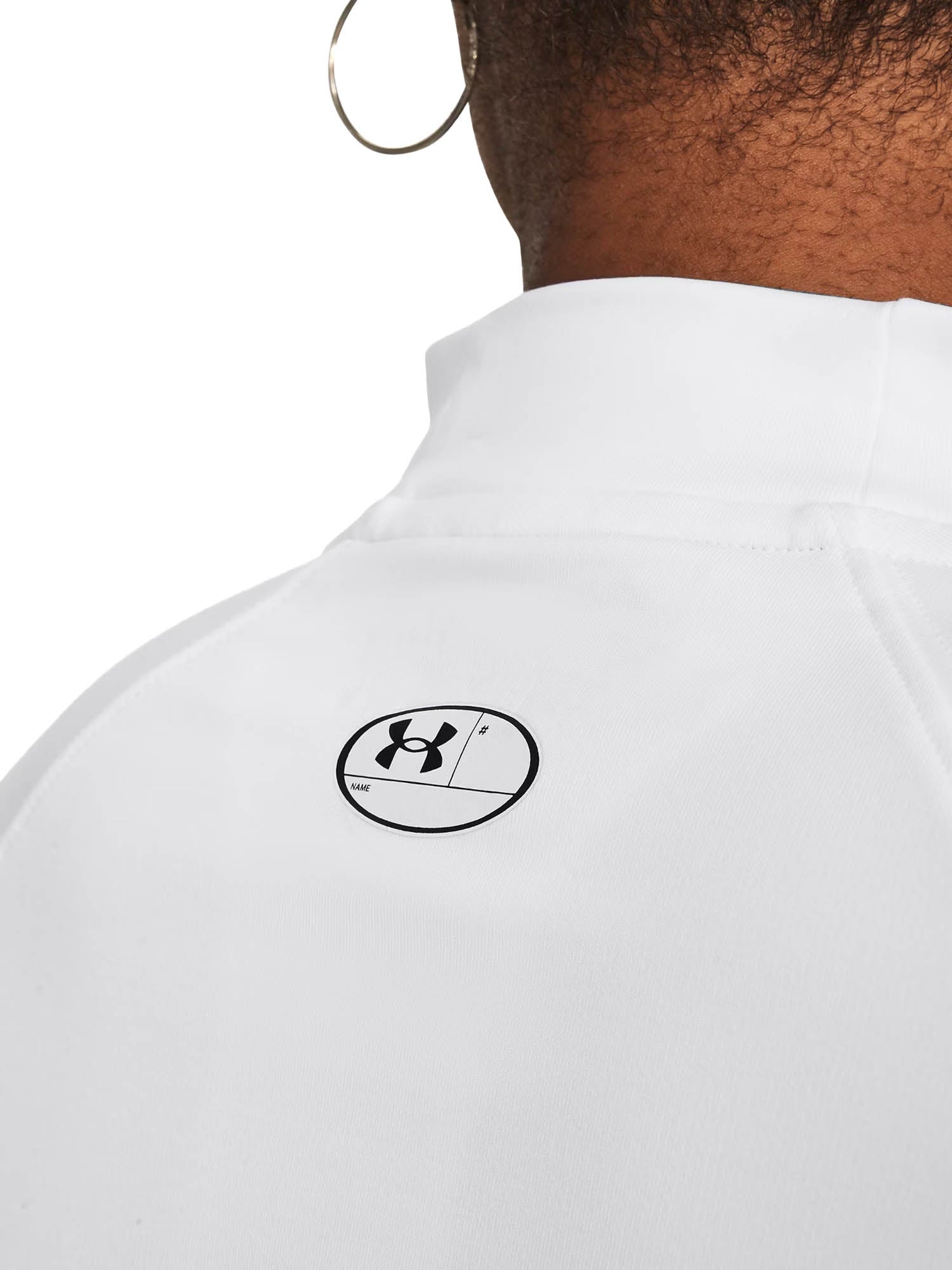 Under Armour Lupetto ColdGear® Authentics Mock Neck Bianco