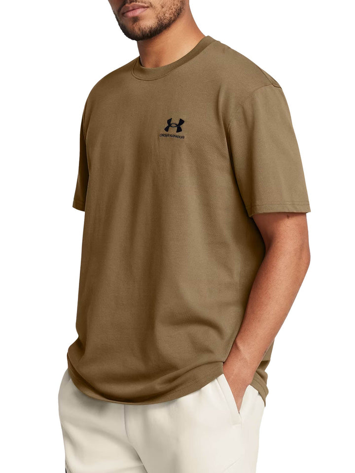 Under Armour Maglia a maniche corte UA Logo Embroidered Heavyweight Marrone