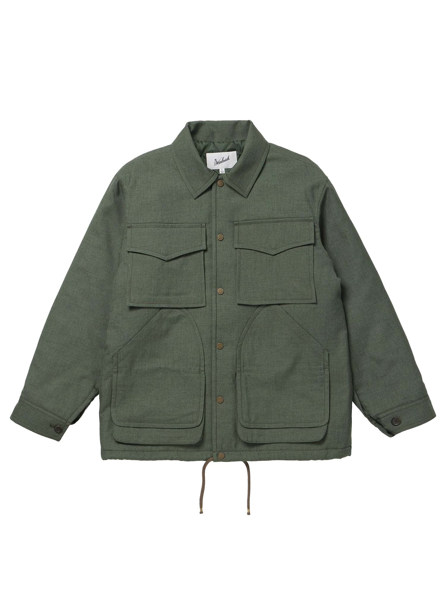 Woolrich Camicia Cruzer In Gabardina Di Lana Beige