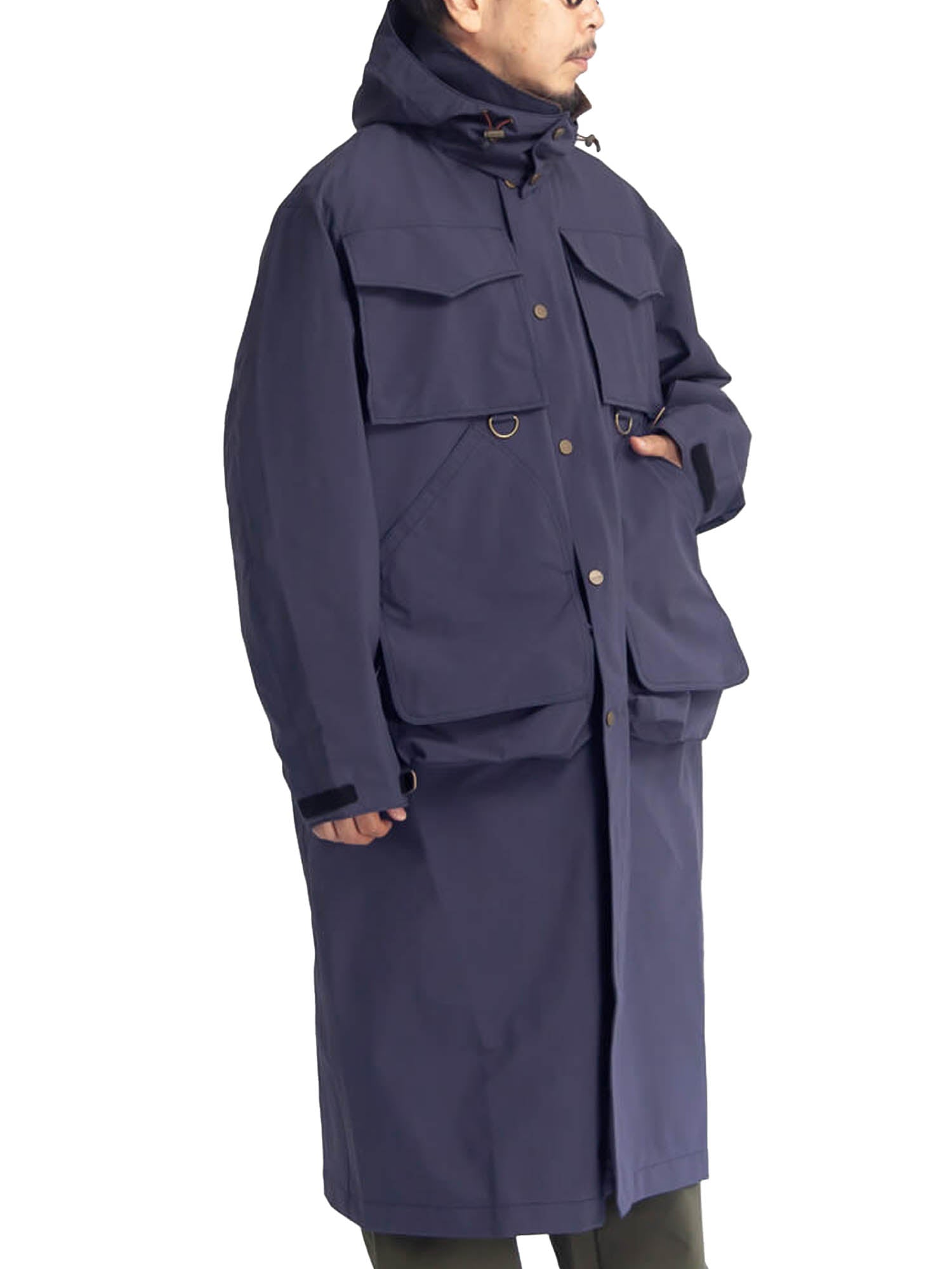 Woolrich Cappotto da pesca a tre strati Gore-Tex da uomo Blu