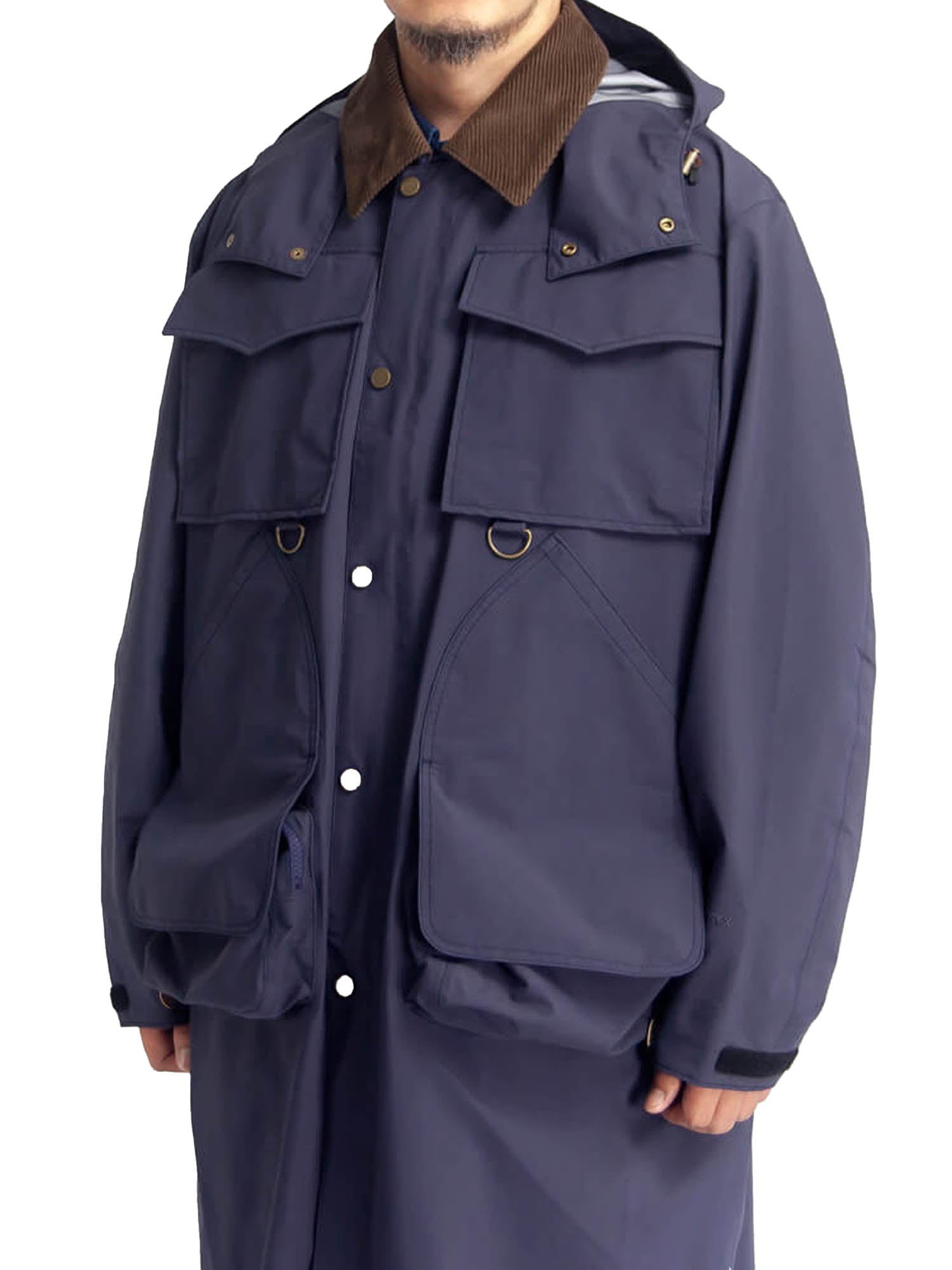 Woolrich Cappotto da pesca a tre strati Gore-Tex da uomo Blu