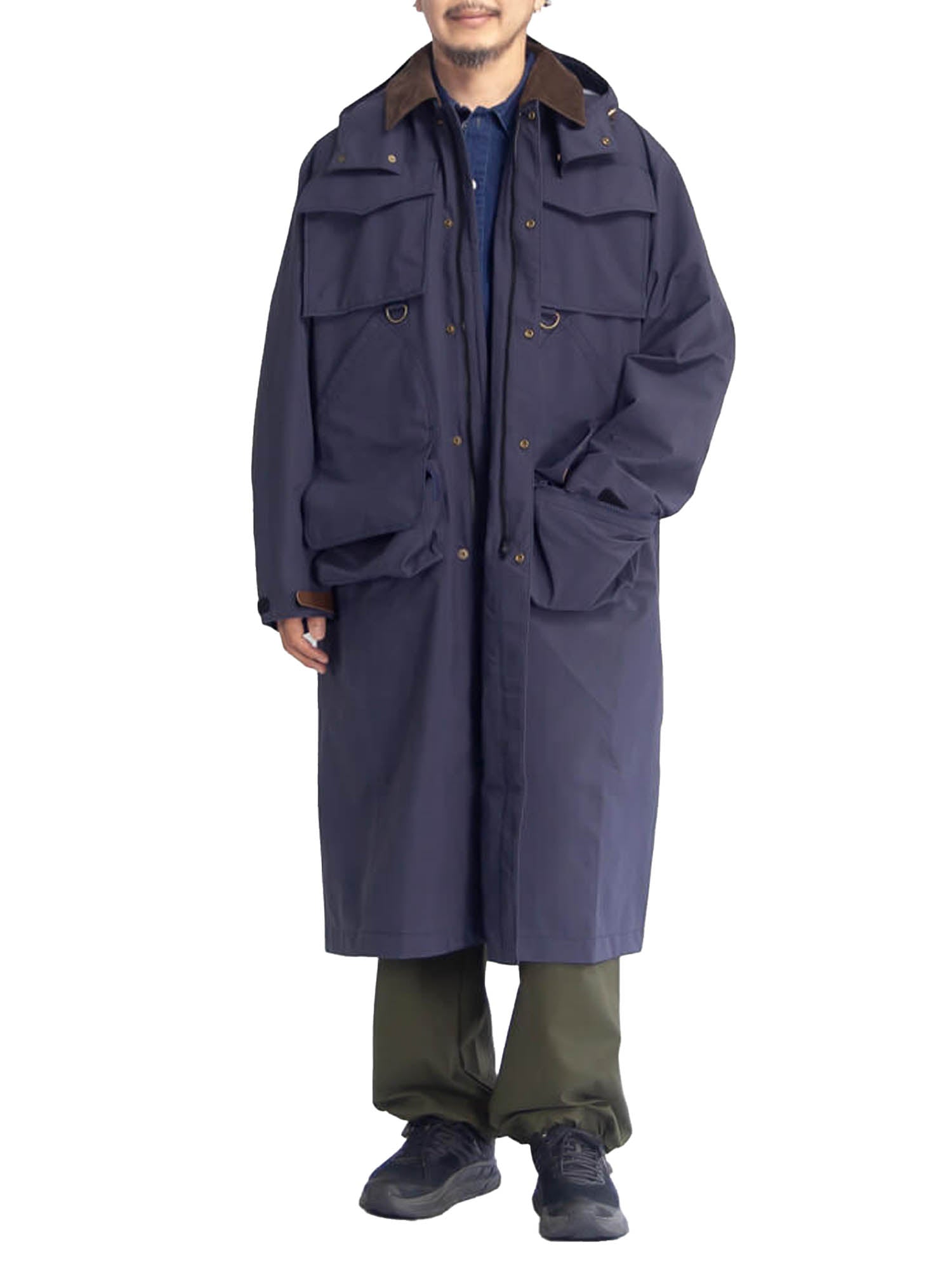 Woolrich Cappotto da pesca a tre strati Gore-Tex da uomo Blu