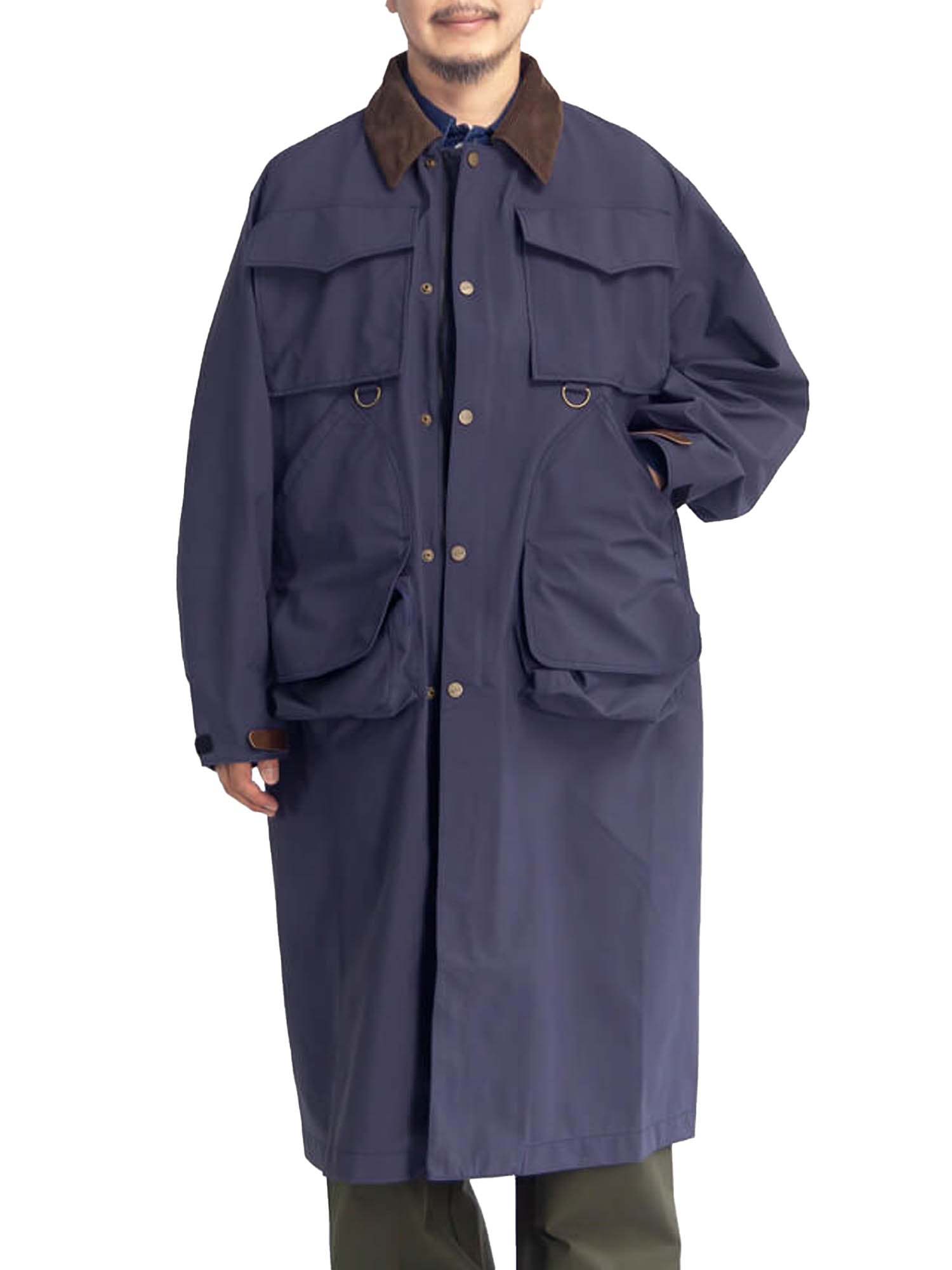 Woolrich Cappotto da pesca a tre strati Gore-Tex da uomo Blu