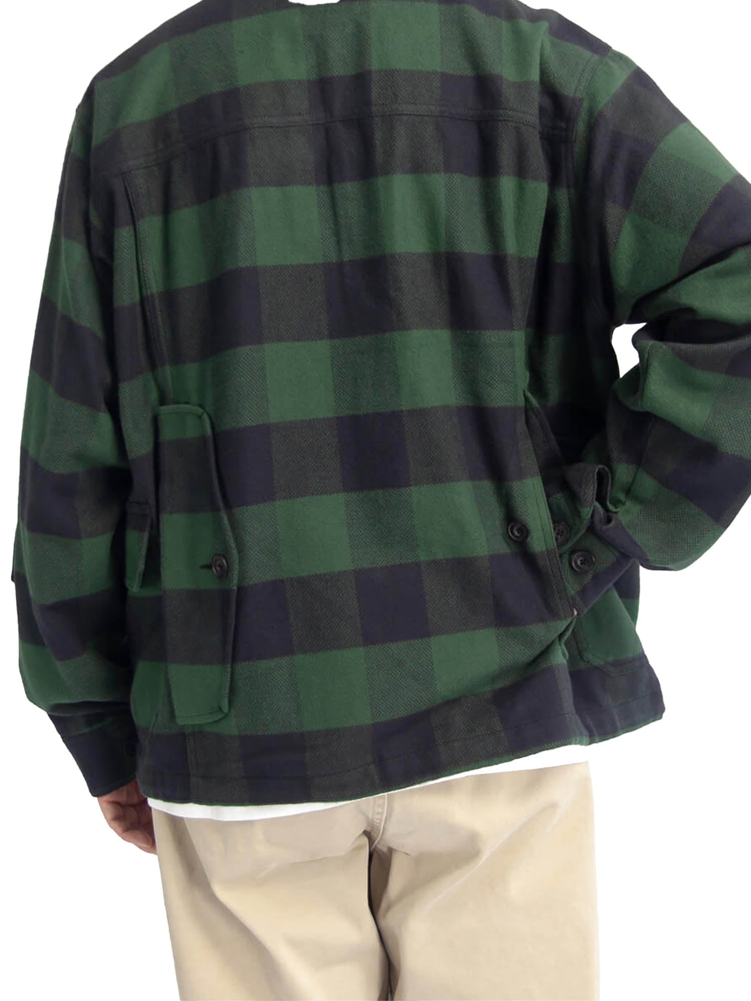 Woolrich Giacca da pesca Coach Buffalo Check da uomo Verde